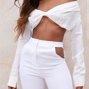 White twist front top from PLT🤍